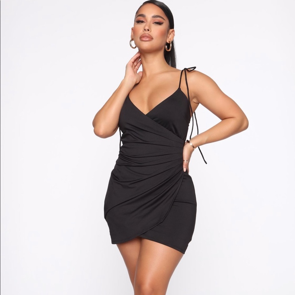 Tell the truth mini black dress